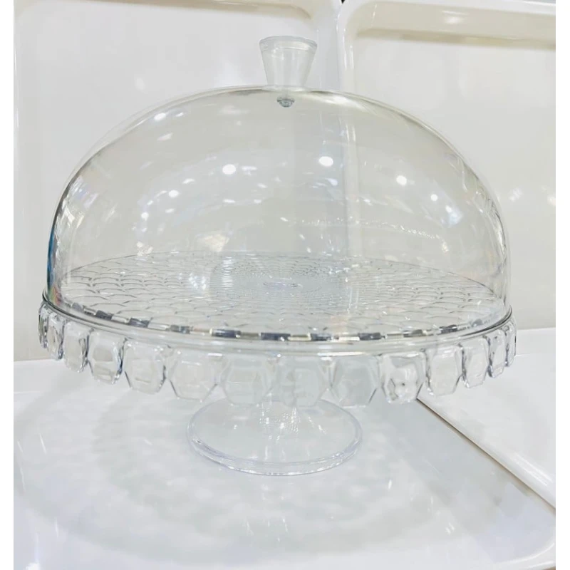 Стойка для торта 6921, акрил, прозрачная, 32 см