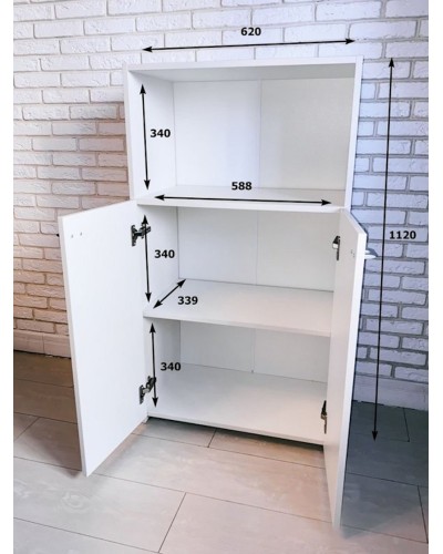 Komod Letta, 112x62x34 sm, LDSP, ağ