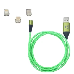 Maqnitli kabel Mobaks USB to microUSB/Lightning/Type-C