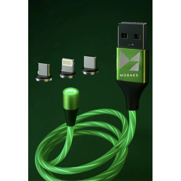 Maqnitli kabel Mobaks USB to microUSB/Lightning/Type-C Maqnitli kabel Mobaks USB to microUSB/Lightning/Type-C