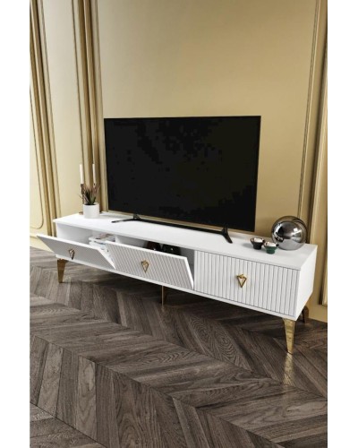 TV üçün tumba 007, 180х55х33 sm, ağ