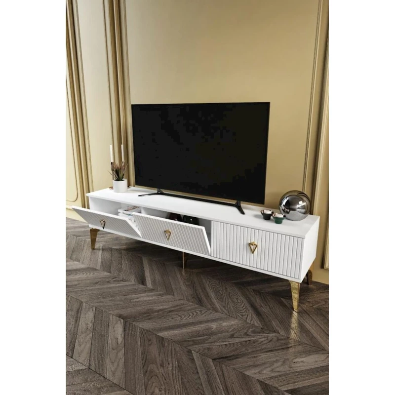 Тумба под ТВ 007, 180х55х33 см, белый