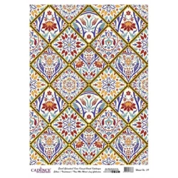 Рисовая бумага для декупажа Cadence Ethnic Gold Metal A3 - 039