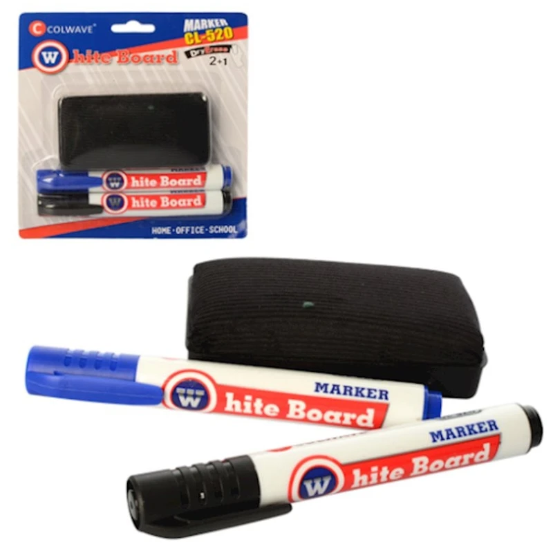 Маркер для доски Colwave CL-520 WG-AF1574-3,черный,синий Маркер для доски Colwave CL-520 WG-AF1574-3,черный,синий