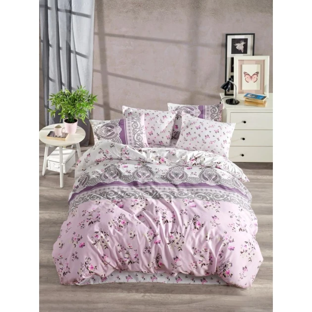 Комплект постельного белья MiraNova DMTZ-080, простыня 220х240 см, пододеяльник 200х220 см, наволочки 50х70 см, двуспальный, разноцветный