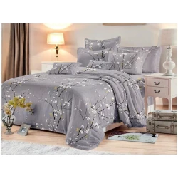 Комплект постельного белья Luxe Cotton 000496, пододеяльник 230х240 см, простыня 200х220 см, наволочка 50х70 см, двуспальный, сатин, серый Комплект постельного белья Luxe Cotton 000496, пододеяльник 230х240 см, простыня 200х220 см, наволочка 50х70 см, двуспальный, сатин, серый