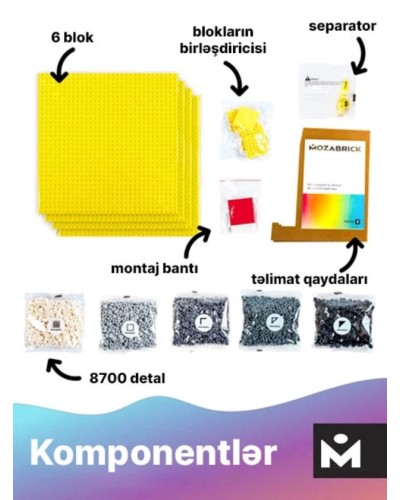 Foto konstruktor Mozabrick Model M, 8700 ədəd