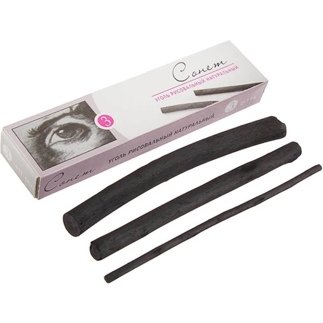 Набор угля Невская палитра Сонет для рисования 120 мм, 3 шт. Набор угля Невская палитра Сонет для рисования 120 мм, 3 шт.