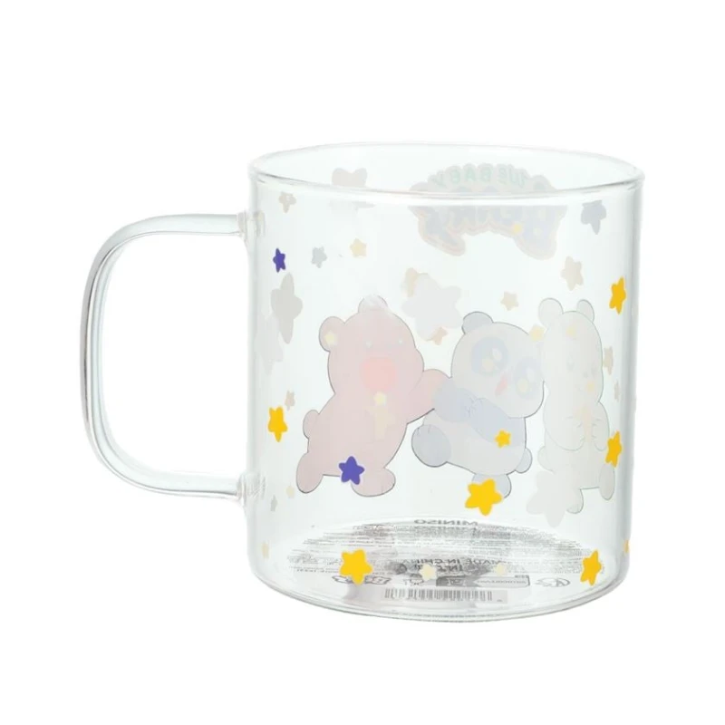 Чашка Miniso We Baby Bears, 420 мл, стекло, прозрачная