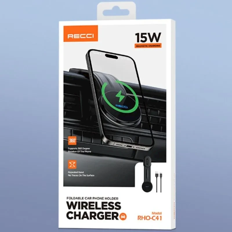 Автомобильный держатель Recci RHO-C41 Black Автомобильный держатель Recci RHO-C41 Black