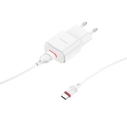 Сетевое зарядное устройство Borofone BA48A USB Type-C, Белый Сетевое зарядное устройство Borofone BA48A USB Type-C, Белый