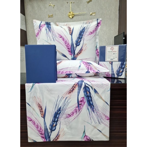Комплект постельного белья Trend Cotton 00004482, пододеяльник 200x220 см, простыня 240x260 см, 2 наволочки 50x70 см, двуспальный, хлопок, разноцветный
