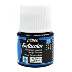 Zərli boya Pebeo parça üçün Setacolor Shimmer Opaque black 45 ml, qara