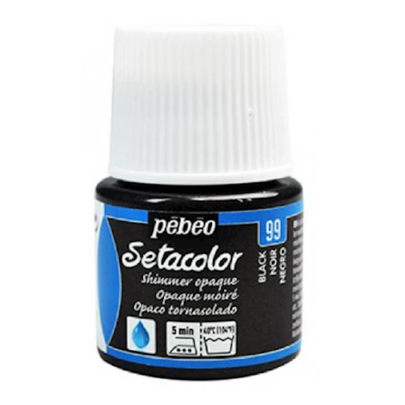 Zərli boya Pebeo parça üçün Setacolor Shimmer Opaque black 45 ml, qara Zərli boya Pebeo parça üçün Setacolor Shimmer Opaque black 45 ml, qara