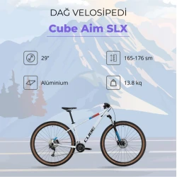 Горный велосипед Cube Aim SLX, размер M, White/Blue/Red