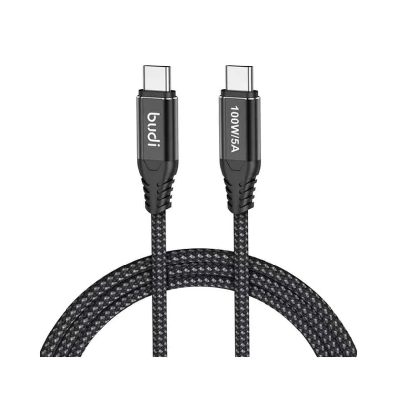 Kabel Budi DC220TT15B type-C to type-C 100W, Black Kabel Budi DC220TT15B type-C to type-C 100W, Black