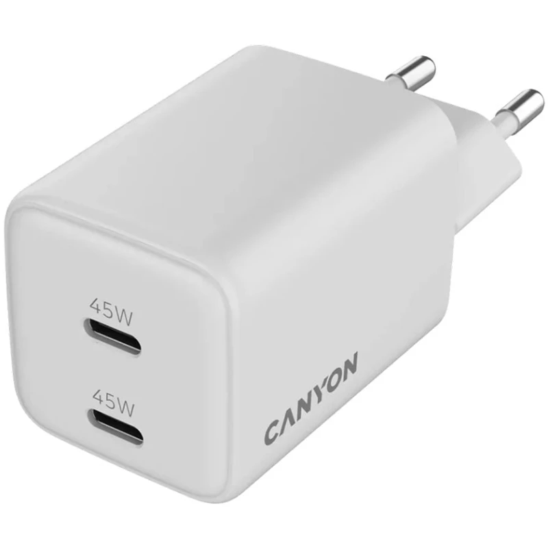 Сетевое зарядное устройство Canyon CNS-CUW45CC 45W White Сетевое зарядное устройство Canyon CNS-CUW45CC 45W White