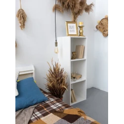 Стеллаж 3563_StellajLittWhite, 104x36x31 см, ЛДСП, белый