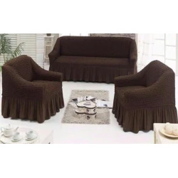 Комплект чехлов на диван и кресла MiraNova CTS-452, коричневый