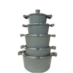 Набор кастрюль Jio ZGH_00098, гранит, бежевый, 10 предметов