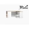 Компьютерный стол Marina 3563_M25ComoWhson, ЛДСП, 75x120x140 см, белый/коричневый Компьютерный стол Marina 3563_M25ComoWhson, ЛДСП, 75x120x140 см, белый/коричневый
