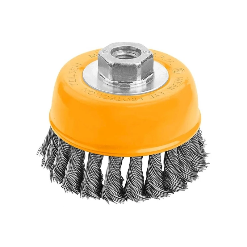 Щетка Tolsen 77567, основа проволока, 75 мм/3 дюйма, желтая Щетка Tolsen 77567, основа проволока, 75 мм/3 дюйма, желтая