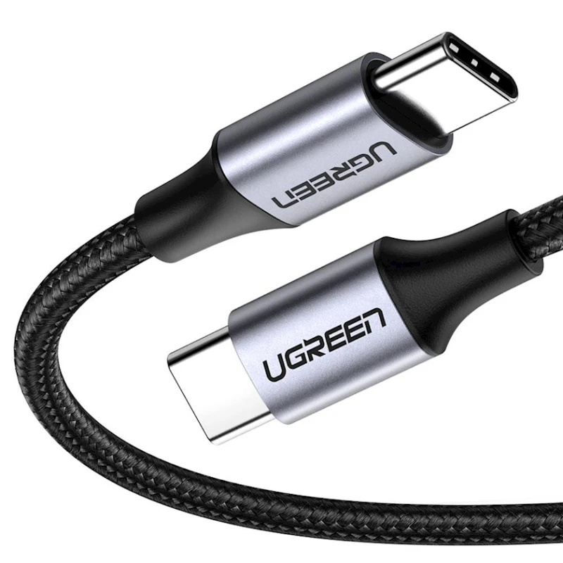Кабель USB US261 Type-C to Type-C Black, 2 м