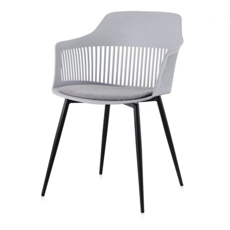 Стул 5556000001035, пластиковый, 80х56х57 см, серый