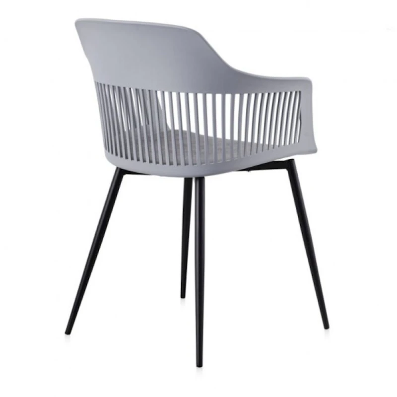 Стул 5556000001035, пластиковый, 80х56х57 см, серый