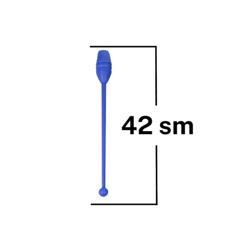 Bədii gimnastika üçün gürz 1348 plastik, mavi, 45 sm
