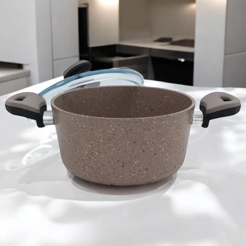 Кастрюля Gallery Home GH-000125, 20 см, коричневая