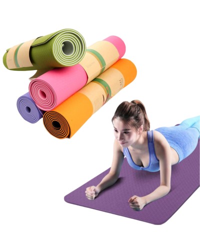 Yoqa üçün mat 3006 TPE, 183x61x0.8 sm, narıncı