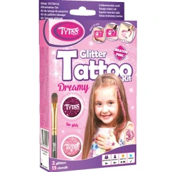 Набор татуировок TyToo Dreamy Girls, с блестками, розовый/фиолетовый