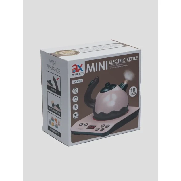 Игрушечный электрический чайник AOX XIE TOYS, 3+ лет, пластик, бежевый