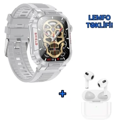 Умные часы Borofone bd9 silver+ Наушники Hoco ew76 белые