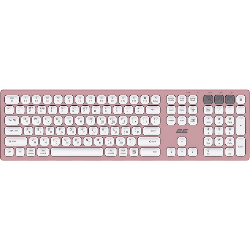 Клавиатура 2E KS270 WL Pink/White Клавиатура 2E KS270 WL Pink/White
