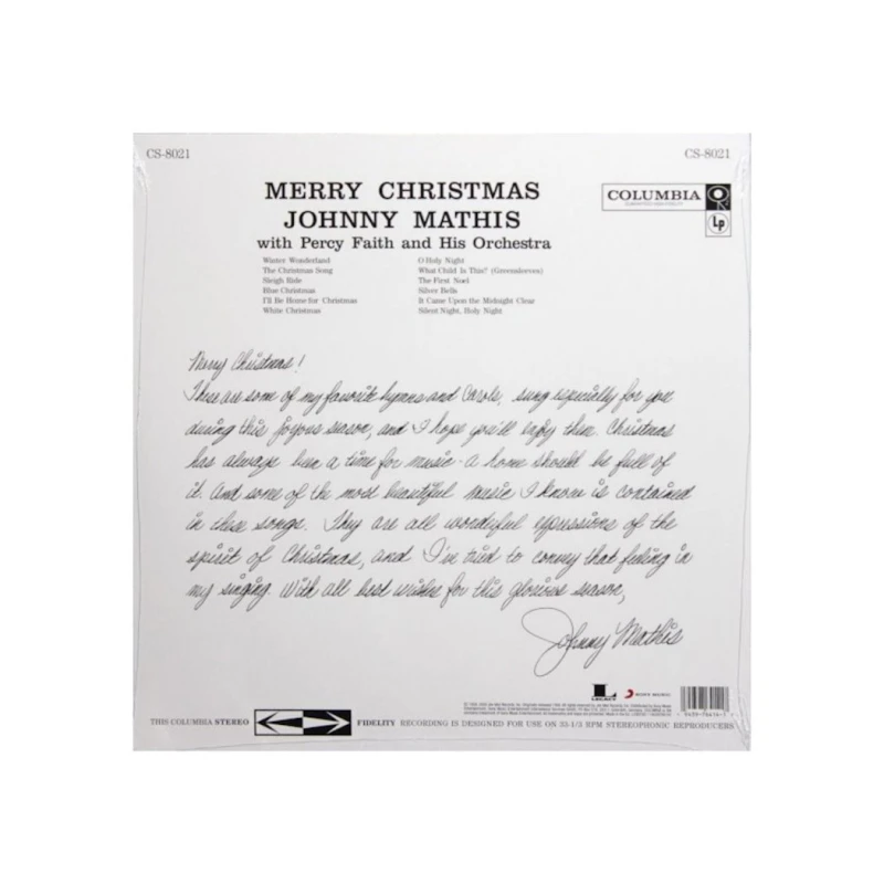 Виниловая пластинка Sony Music Johnny Mathis - Merry Christmas