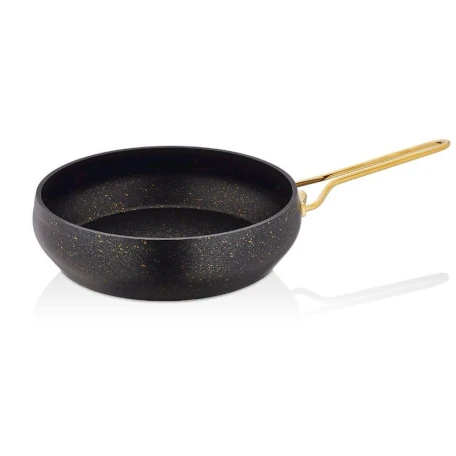 Набор кастрюль Ozkent ZTW-QDQ5P, гранит/стекло, черный, 24/24/28 см, 5 шт