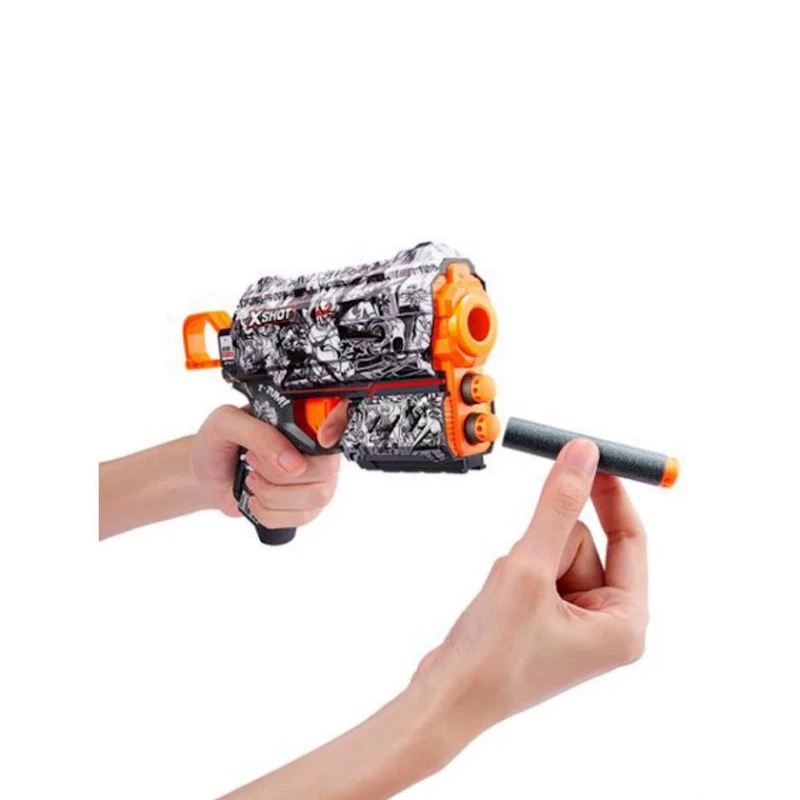 Бластер Zuru X-Shot Skins Flux Illustrate, 8 дротиков, 8+, разноцветный