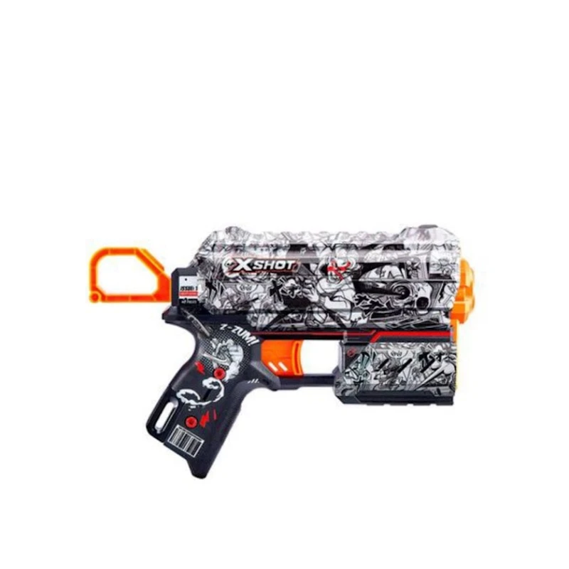 Бластер Zuru X-Shot Skins Flux Illustrate, 8 дротиков, 8+, разноцветный