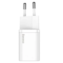 Сетевое зарядное устройство Baseus Super Si 1C Fast Wall Charger USB Type C with Lightning cable 20 W, Белый