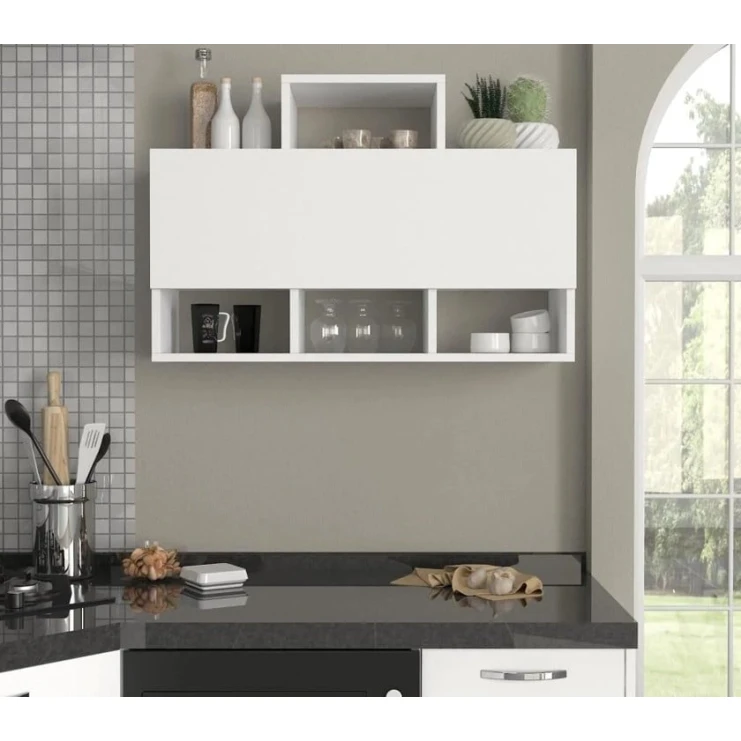 Стеллаж Ev Plus Colin, 90x61x30 см, ЛДСП, белый