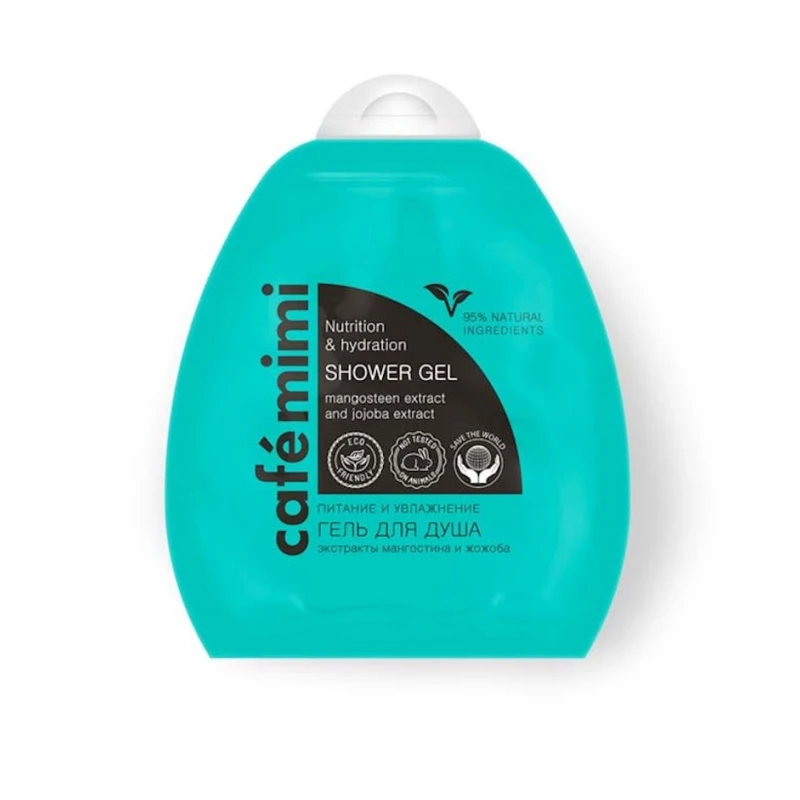 Гель для душа Cafe Mimi Питание и увлажнение с экстрактом мангостина и маслом жожоба 250 мл