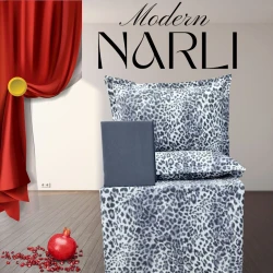 Yataq dəsti Nar-Lı-001046, mələfə 240x260 sm, yorğan üzü 200x220 sm, yastıq üzləri 2 əd x 50x70 sm, ikinəfərlik, pambıq, rəngbərəng