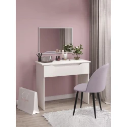 Туалетный столик Art Mebel 69, ламинат, белый, 90x75x40 см Туалетный столик Art Mebel 69, ламинат, белый, 90x75x40 см