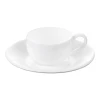Набор из 6-ти кофейных чашек с блюдцами Wilmax 993002/6C, 100 мл, фарфор, белый