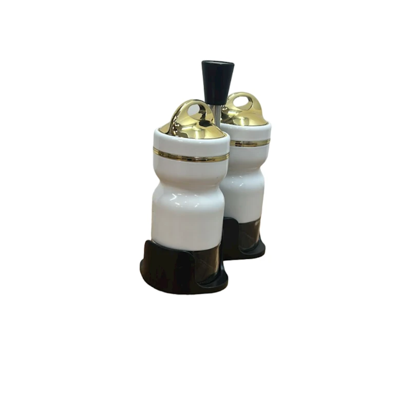 Набор для специй 1005, 2 предмета, белый/золотистый