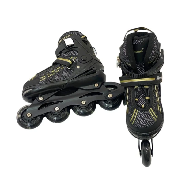 Roliklər uşaqlar üçün M6744, qara/qızılı, ölçü L (39-42)