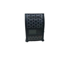 Soba-kamin Media Ks0175, metal, qara/mavi, 56x75x33 sm