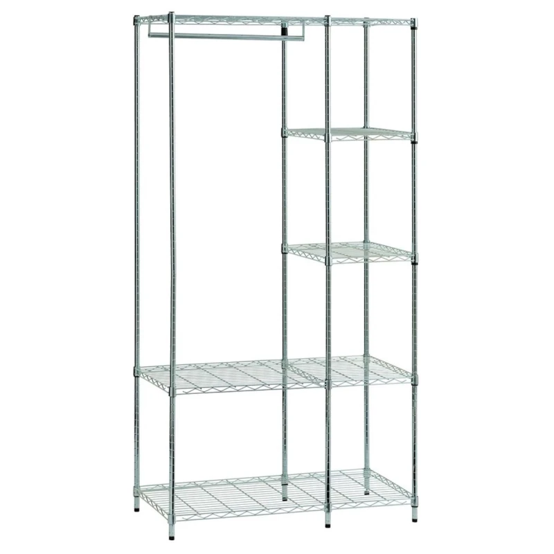 Stellaj JYSK Vindinge, 4 rəf, gümüşü Stellaj JYSK Vindinge, 4 rəf, gümüşü